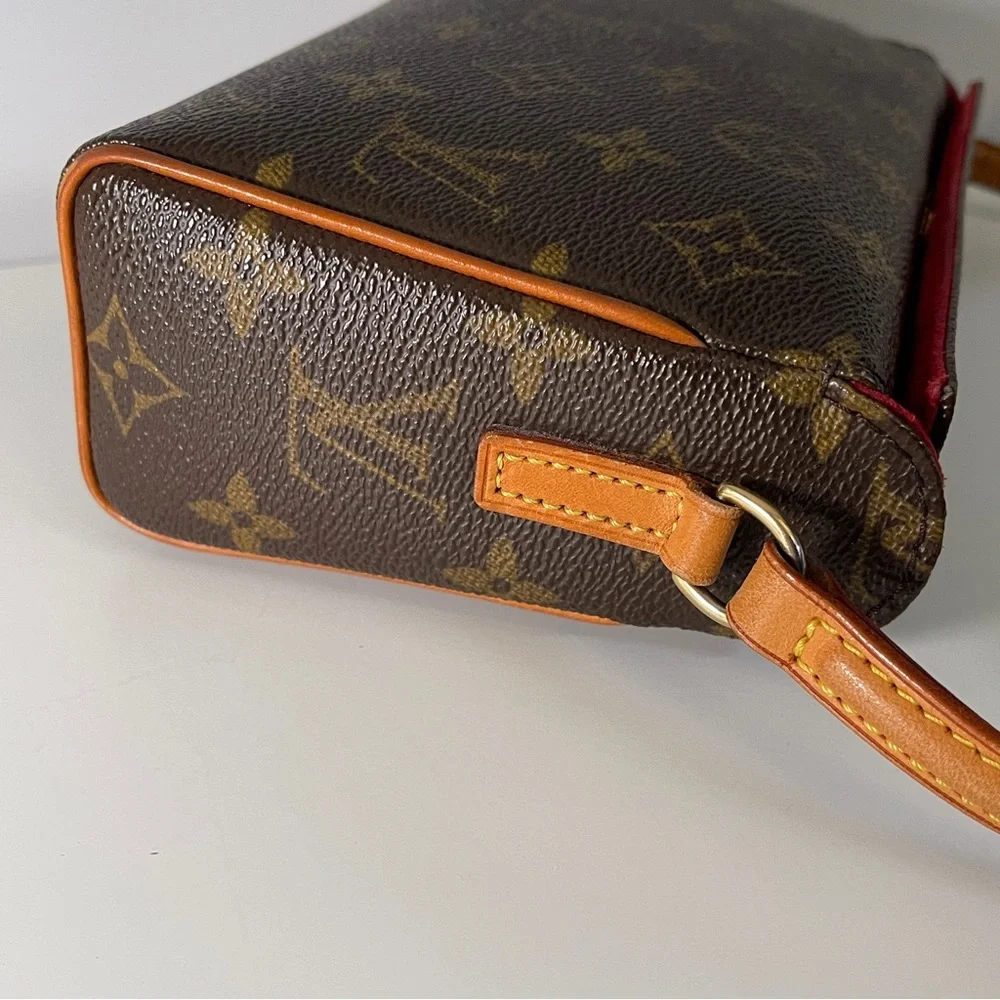 RARE Louis Vuitton Recital Monogram Pochette Shoulder Bag brown purse handbag - Picture 7 of 11